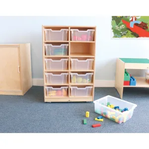 10 Cubby Mobile Tray Storage Cabinet