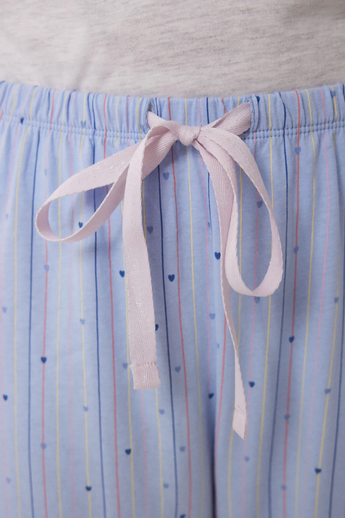100% cotton blue heart pajamas