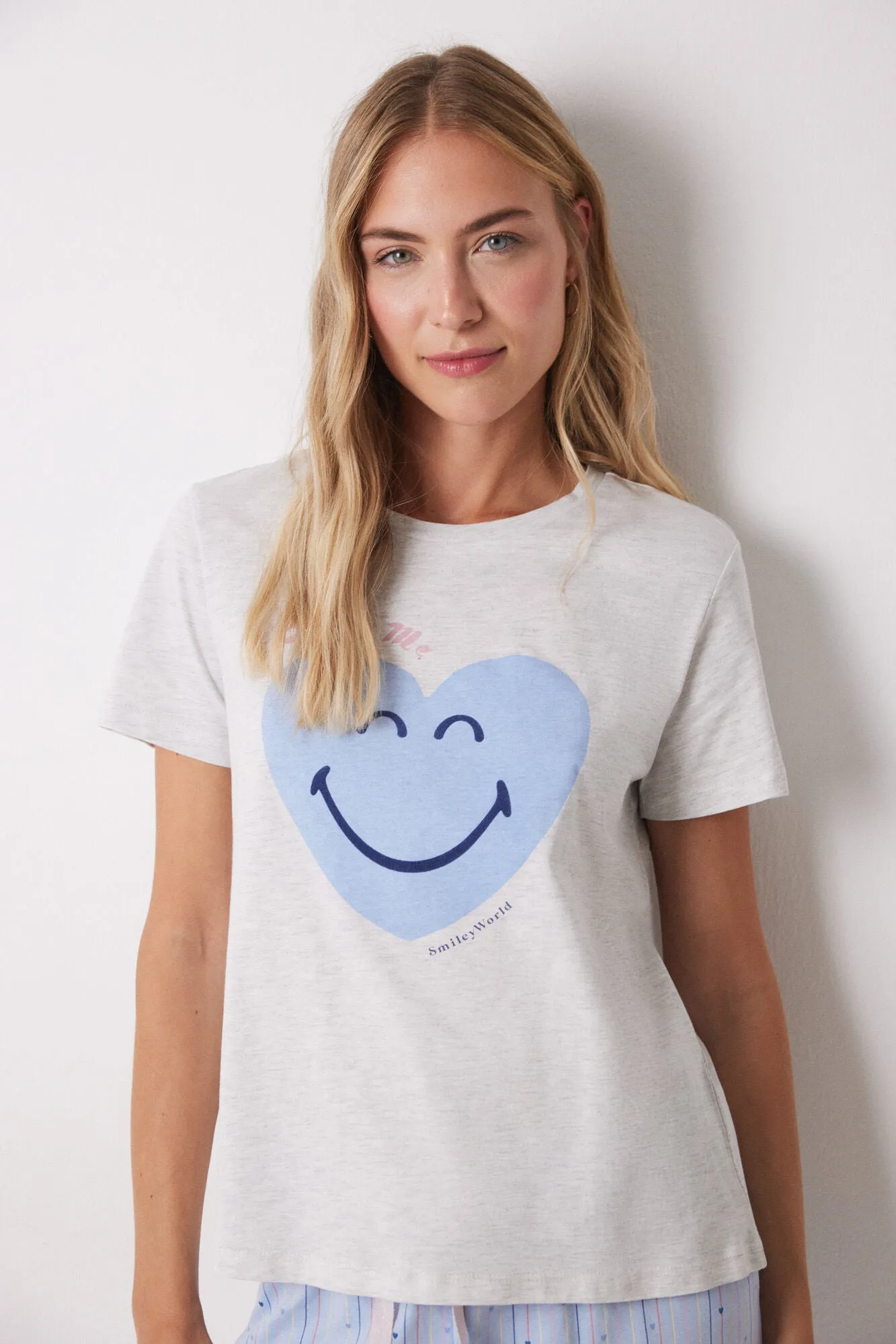 100% cotton blue heart pajamas