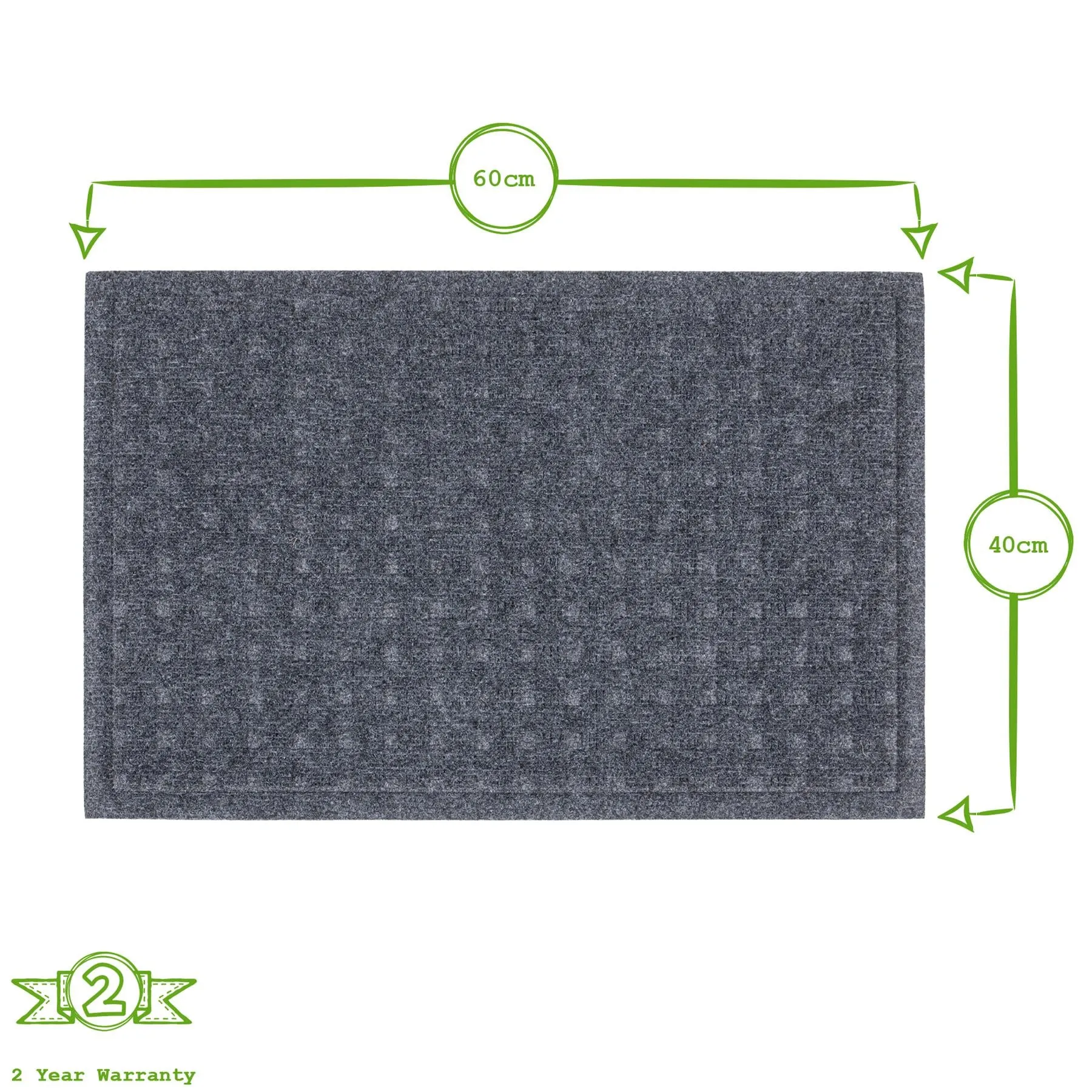 60cm x 40cm Heavy Duty Dirt Trapper Door Mat