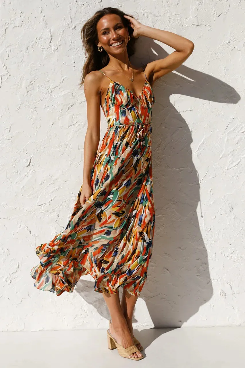 Adeline | Elegant Sleeveless Midi Dress
