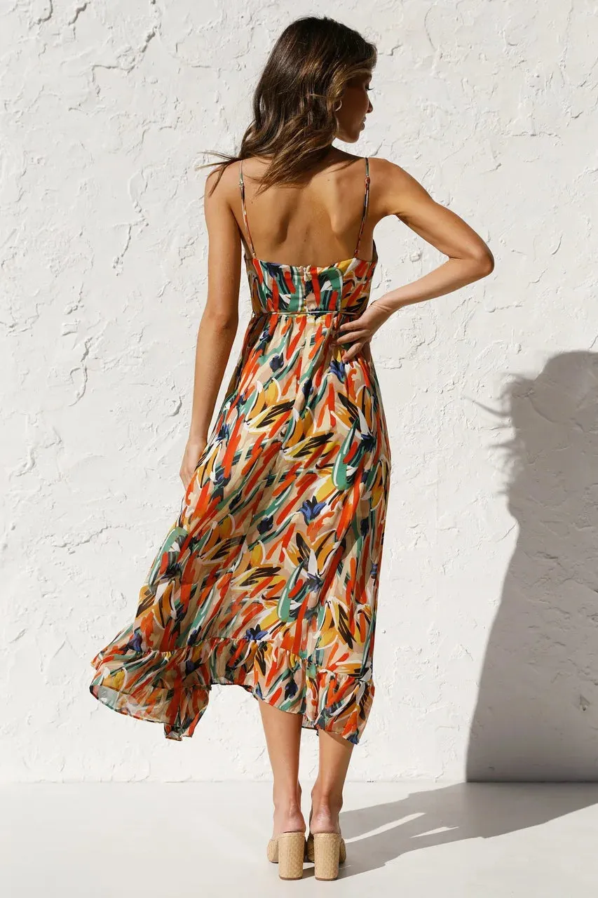 Adeline | Elegant Sleeveless Midi Dress