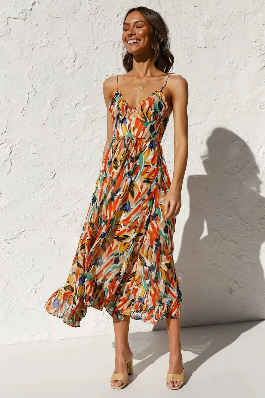 Adeline | Elegant Sleeveless Midi Dress