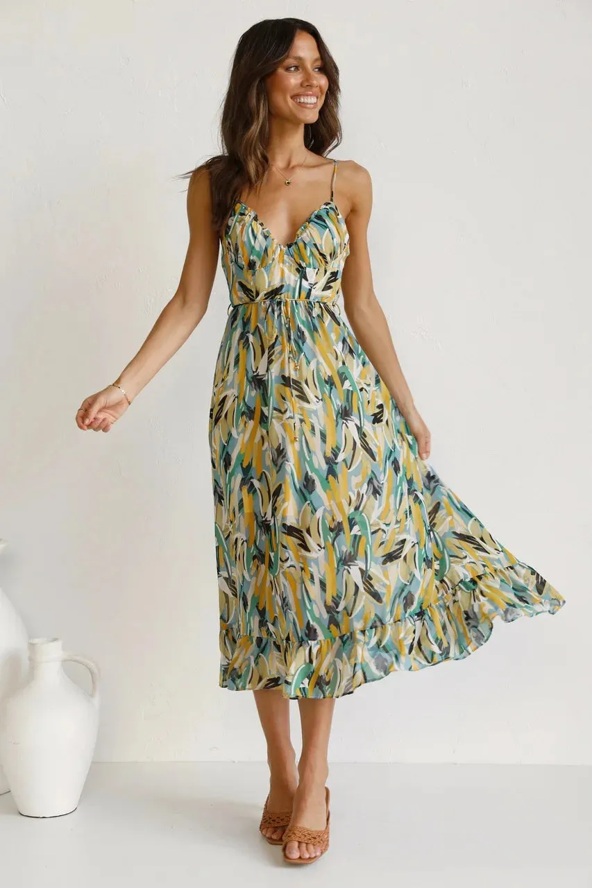 Adeline | Elegant Sleeveless Midi Dress