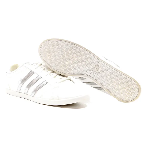ADIDAS Low Top Trainers White Leather Womens UK 8
