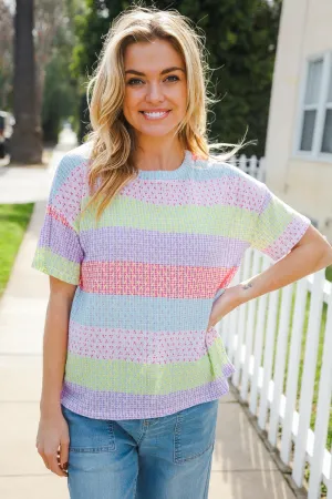All My Love Textured Waffle-Knit Top
