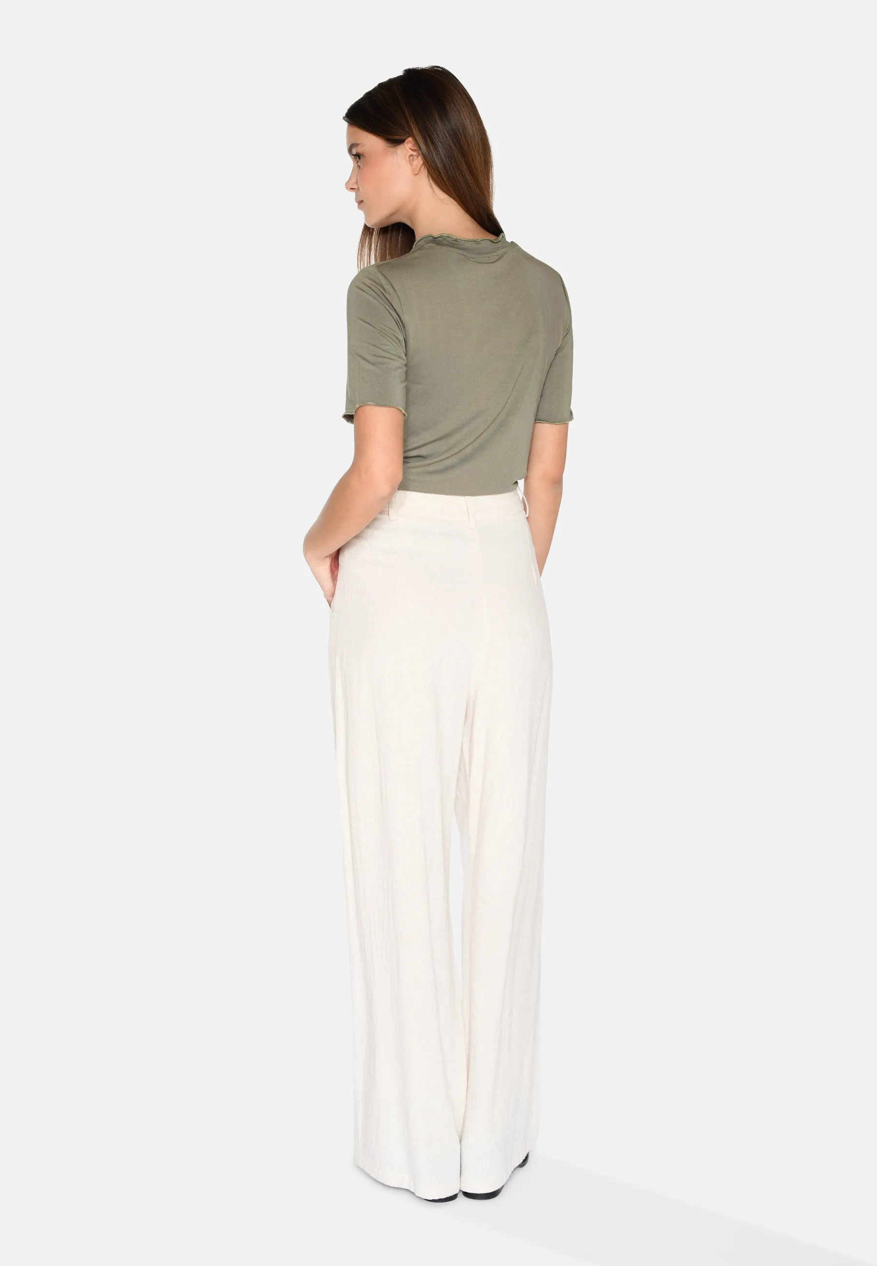 Andriana dressed linen pants 2744 - Castle Wall