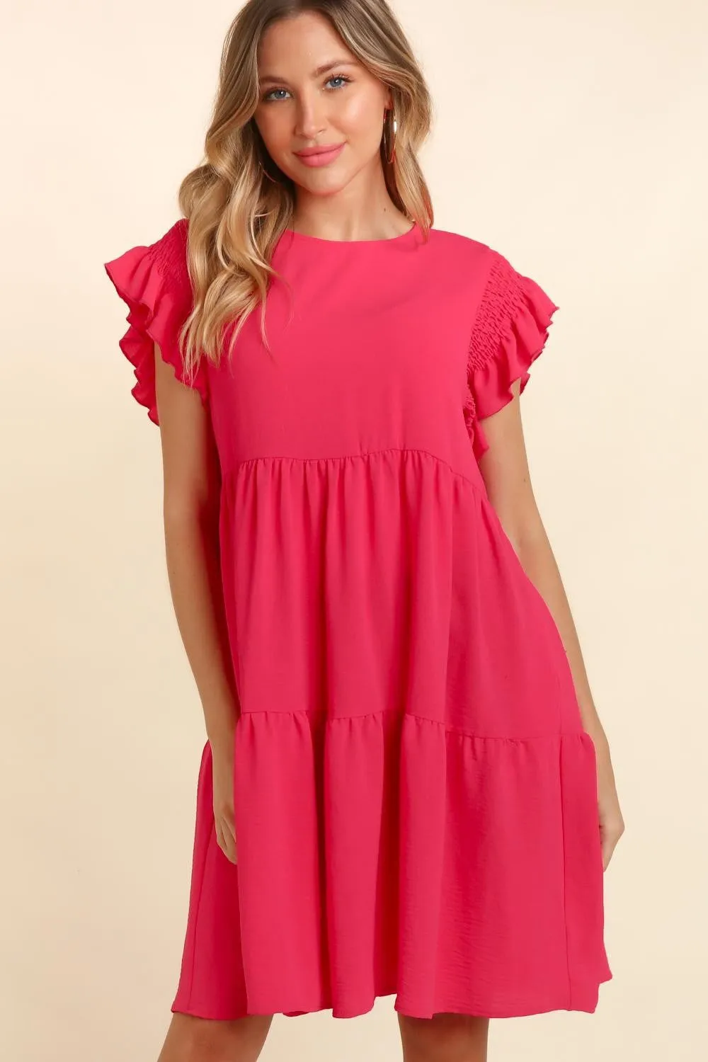 Anya Smocking Ruffle Dress