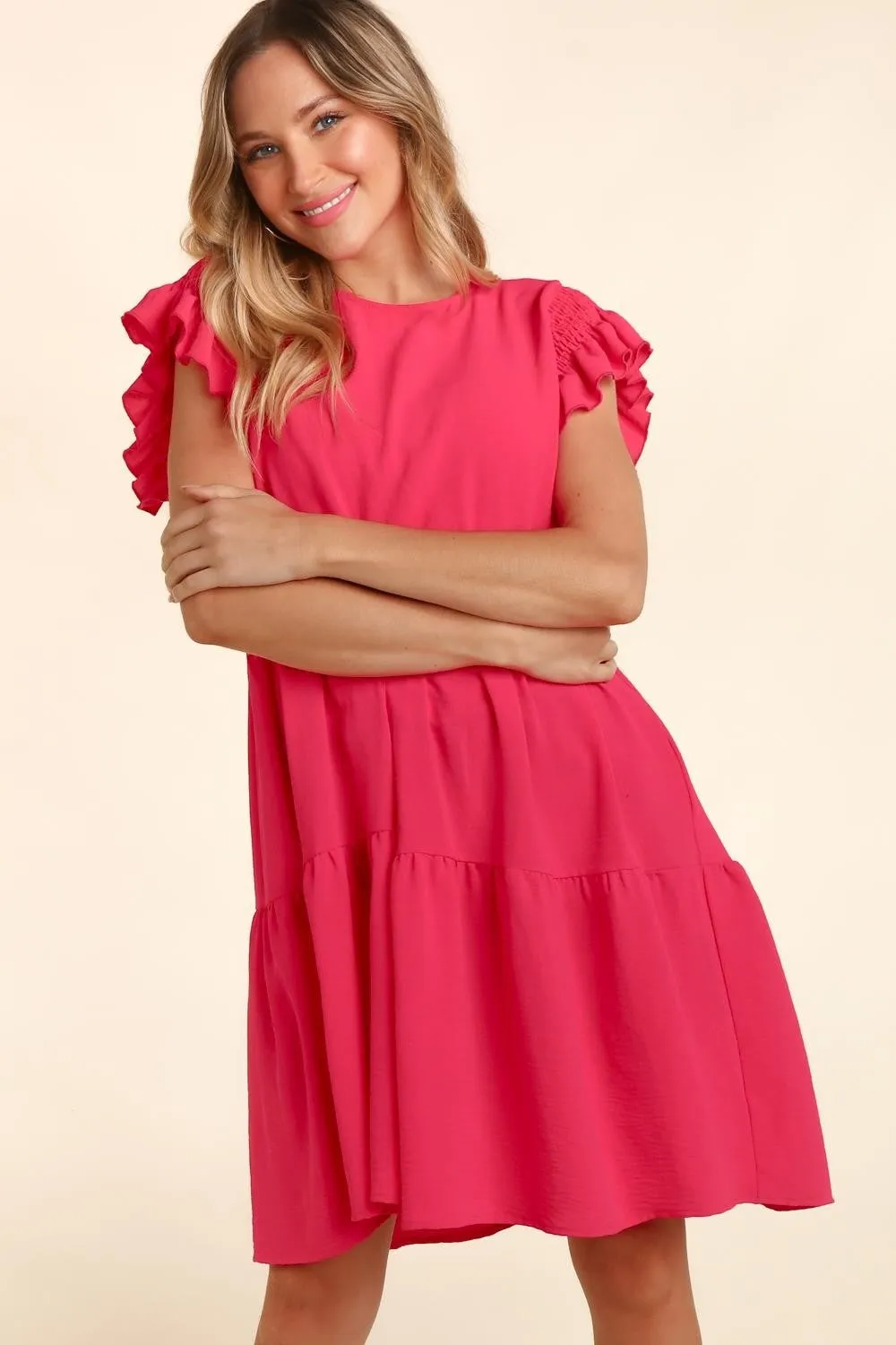 Anya Smocking Ruffle Dress
