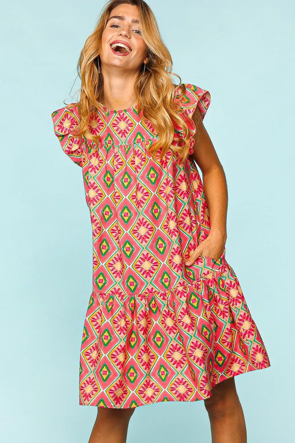 Ari Ruffled Pocket Dress