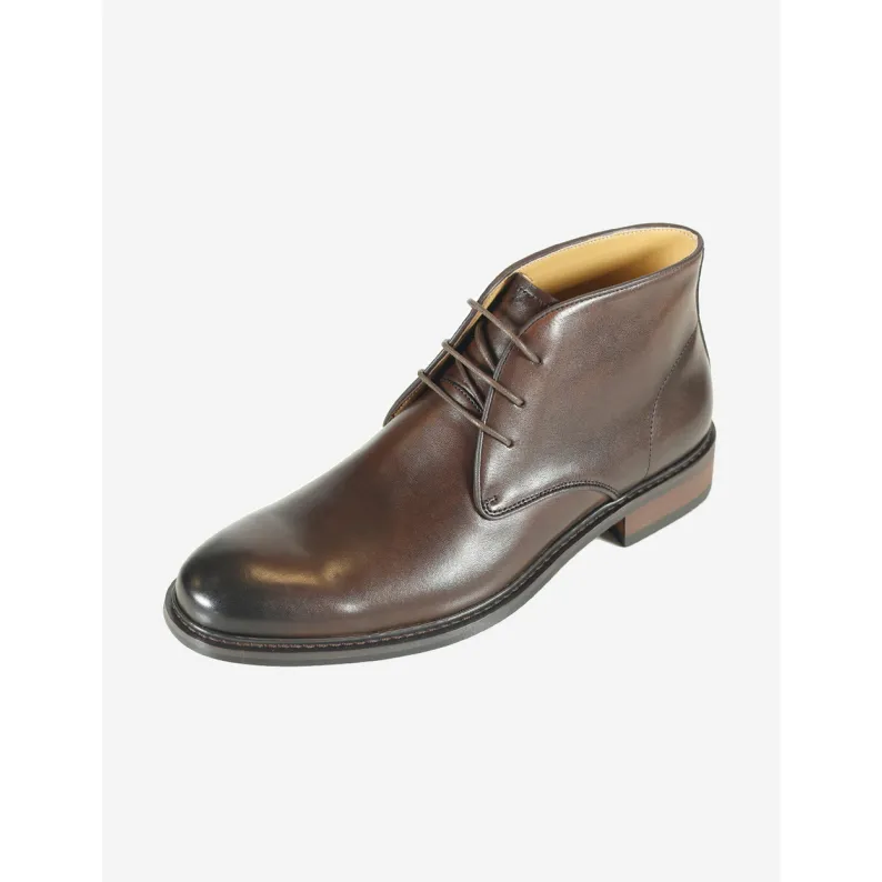 AZOR LA MODE Crete Leather Chukka Boot Brown