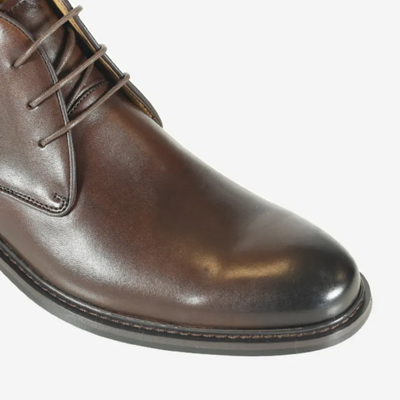 AZOR LA MODE Crete Leather Chukka Boot Brown