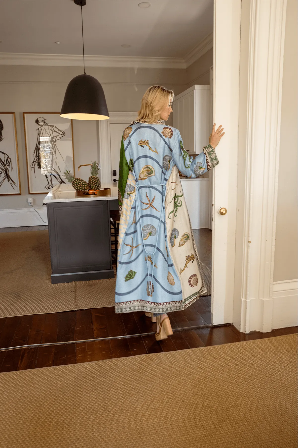 Bath House Silk Shirtdress in Multi
