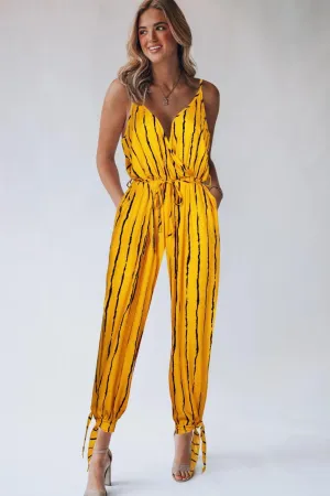 Beaming Sleeveless Tapered Leg Jumpsuit
