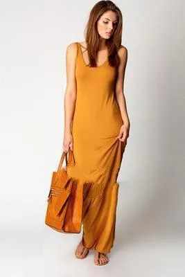Best Summer Long Vest Dress Ladies Casual Beach Long Skirt