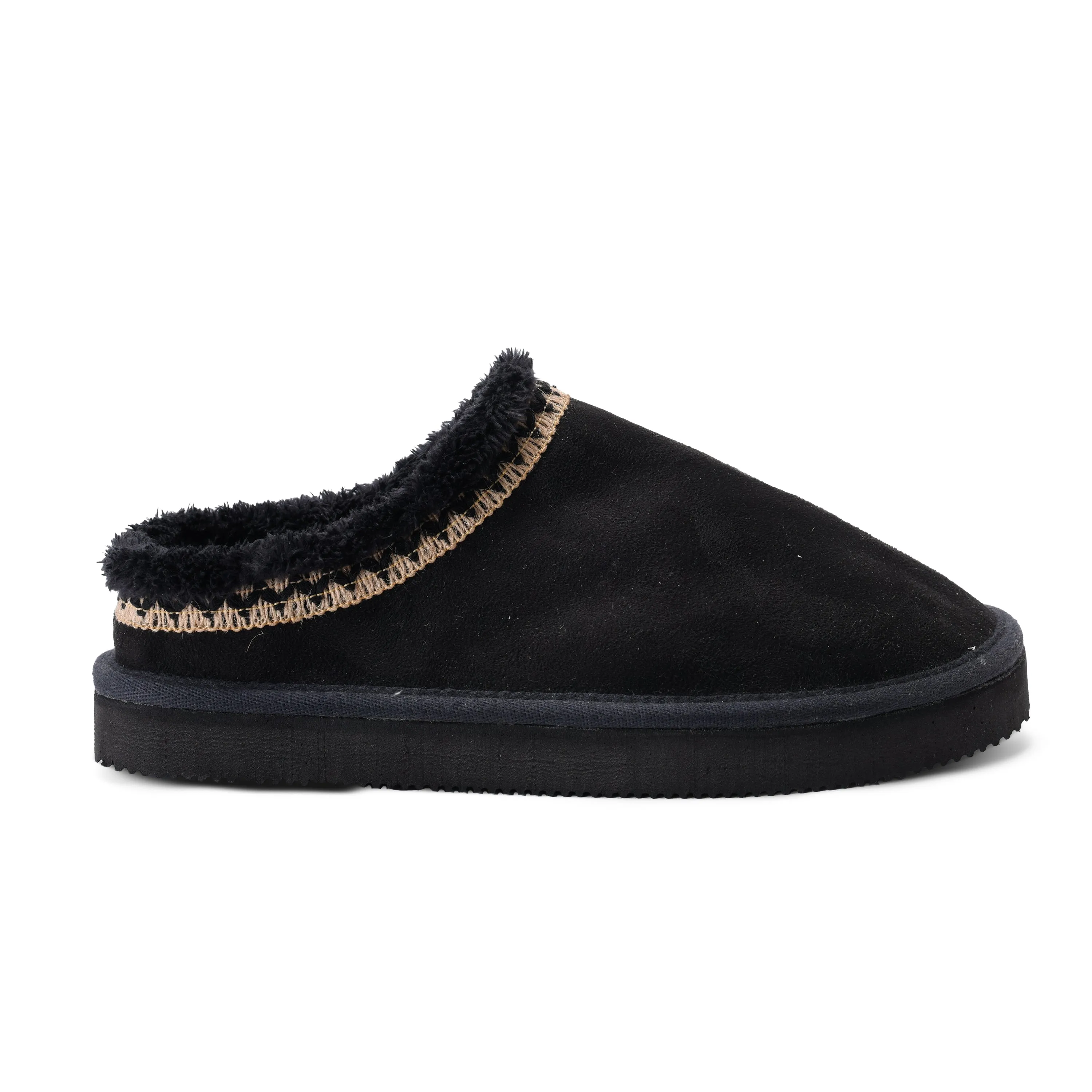 BUZZ SUEDE MULES - BLACK