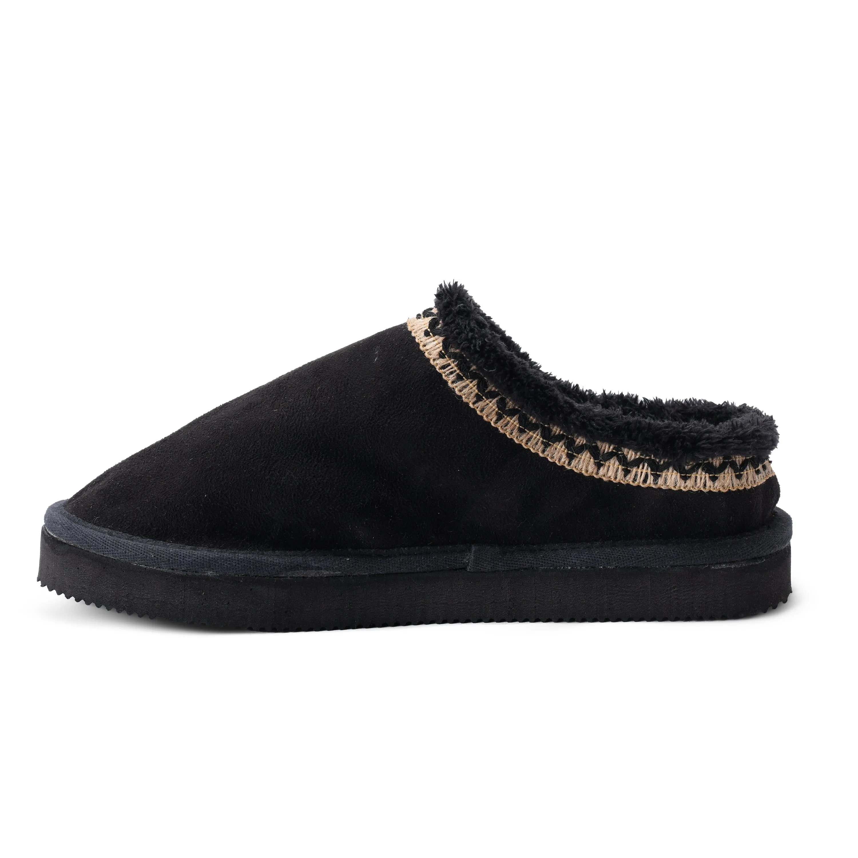BUZZ SUEDE MULES - BLACK