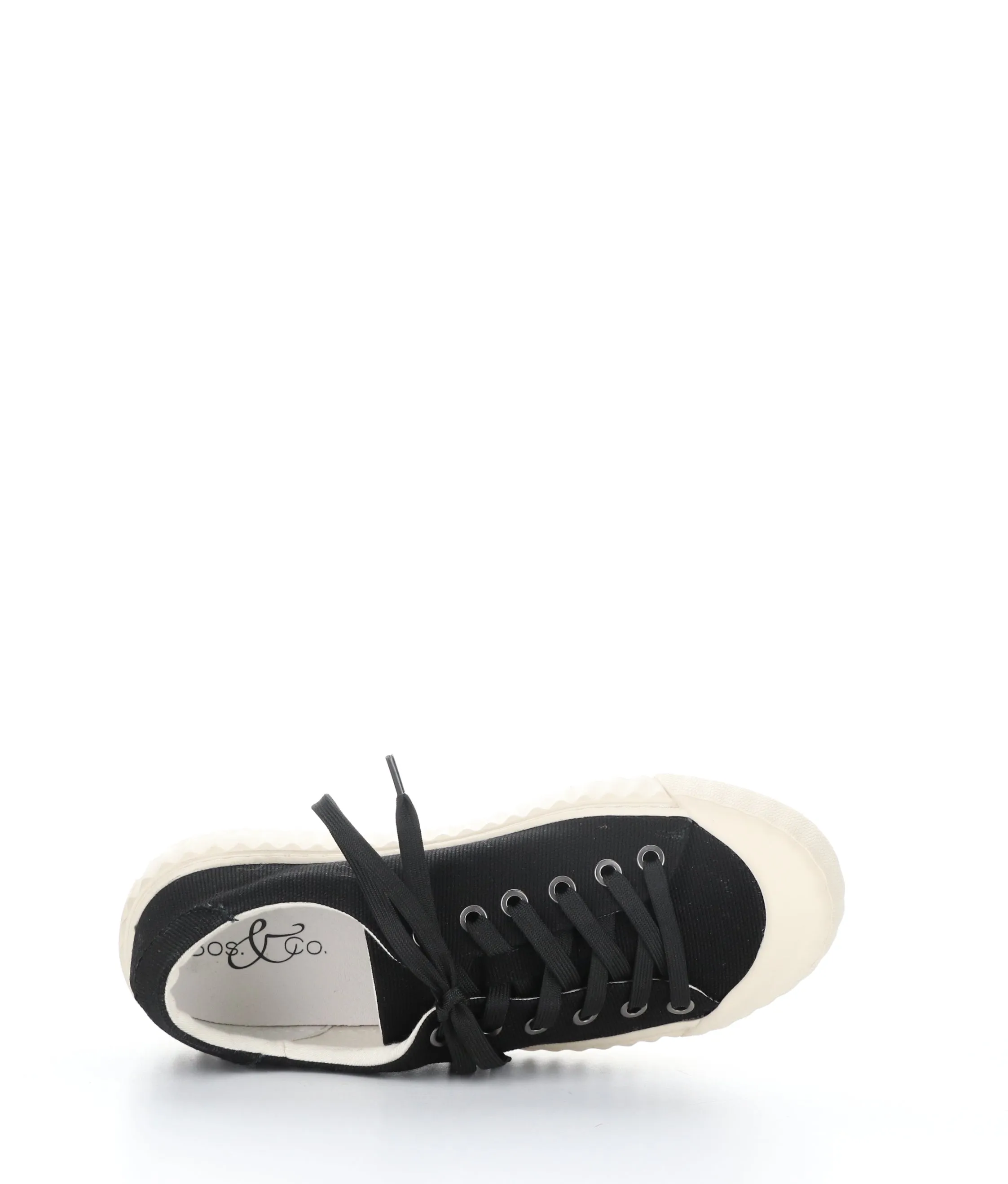 CHAYA BLACK Lace-up Trainers|CHAYA Baskets �� Lacets in Noir