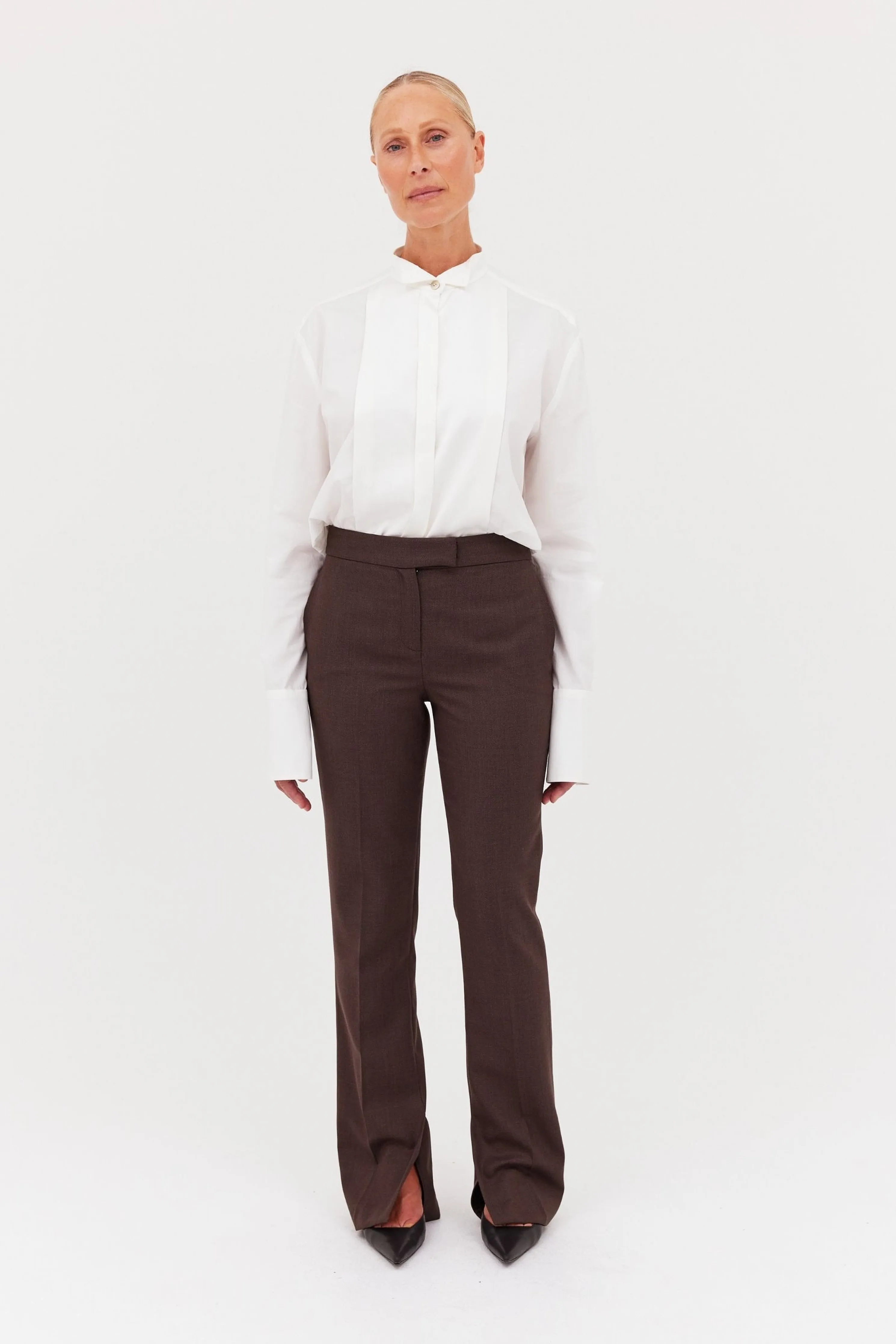 CHOCOLATE SUITING CELINA PANT
