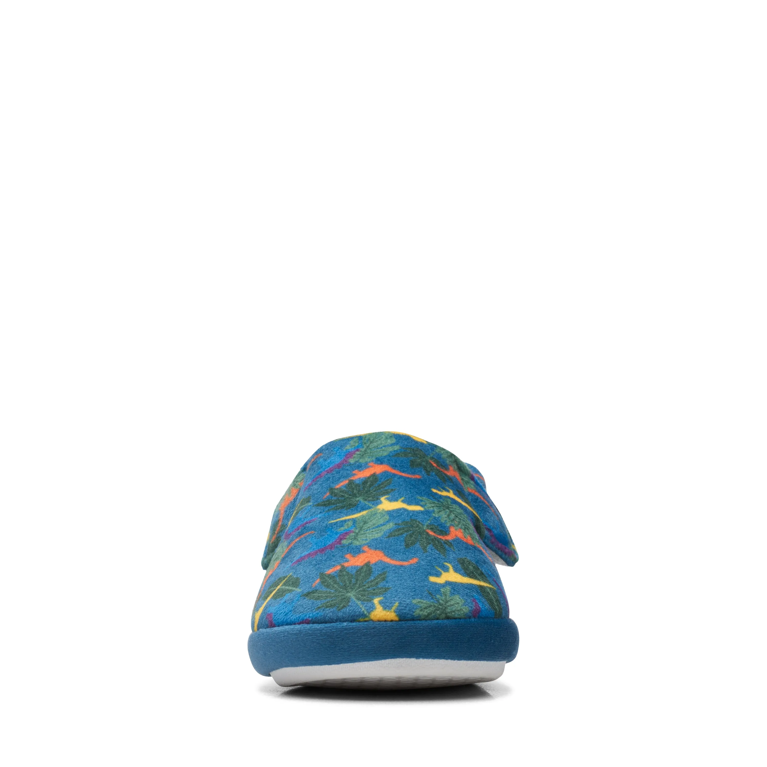 Clarks Fluffy Snug Boys Dark Blue Dinosaur Slipper