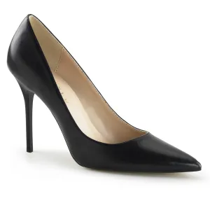 Classique-20 Black PU Stilettos