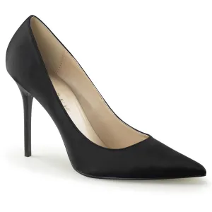 Classique-20 Black Satin Stilettos