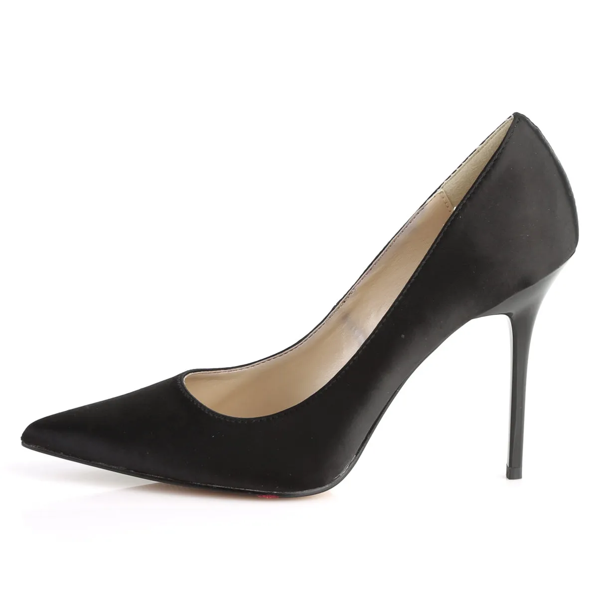 Classique-20 Black Satin Stilettos