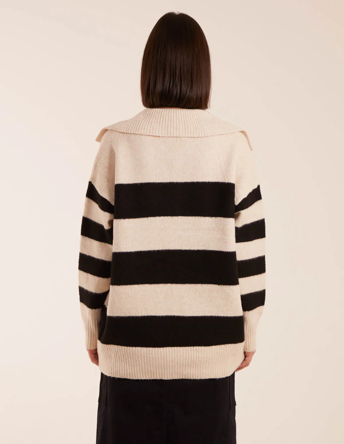 Collar Wide Stripe Jumper