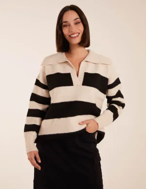 Collar Wide Stripe Jumper