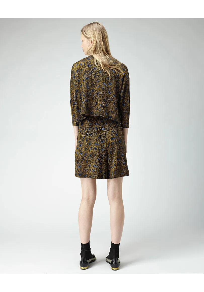 Cropped Paisley Pullover