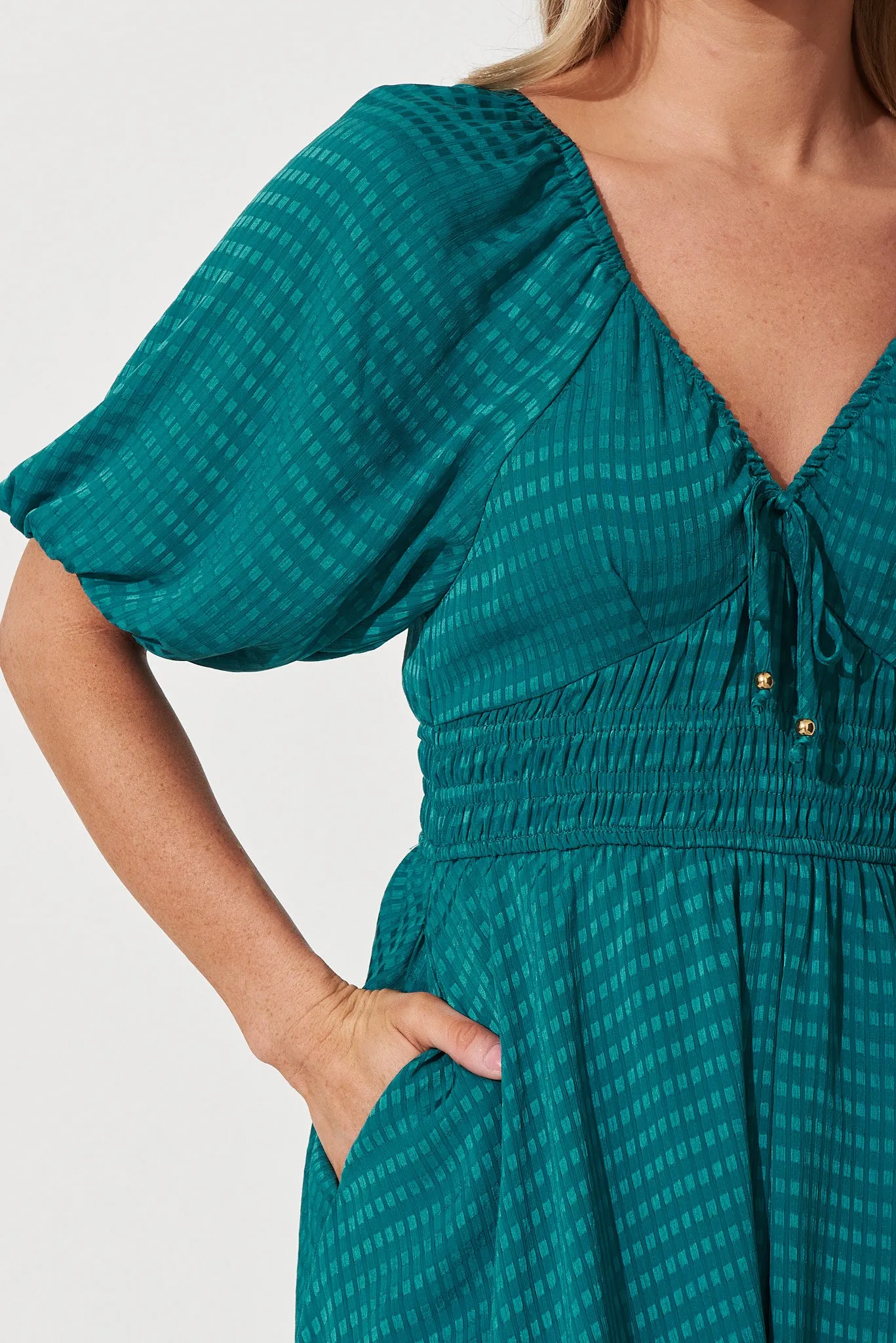 Darling Cove Midi Dress In Teal