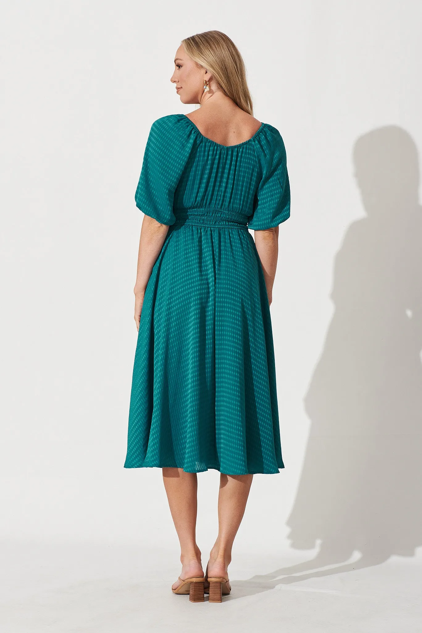 Darling Cove Midi Dress In Teal