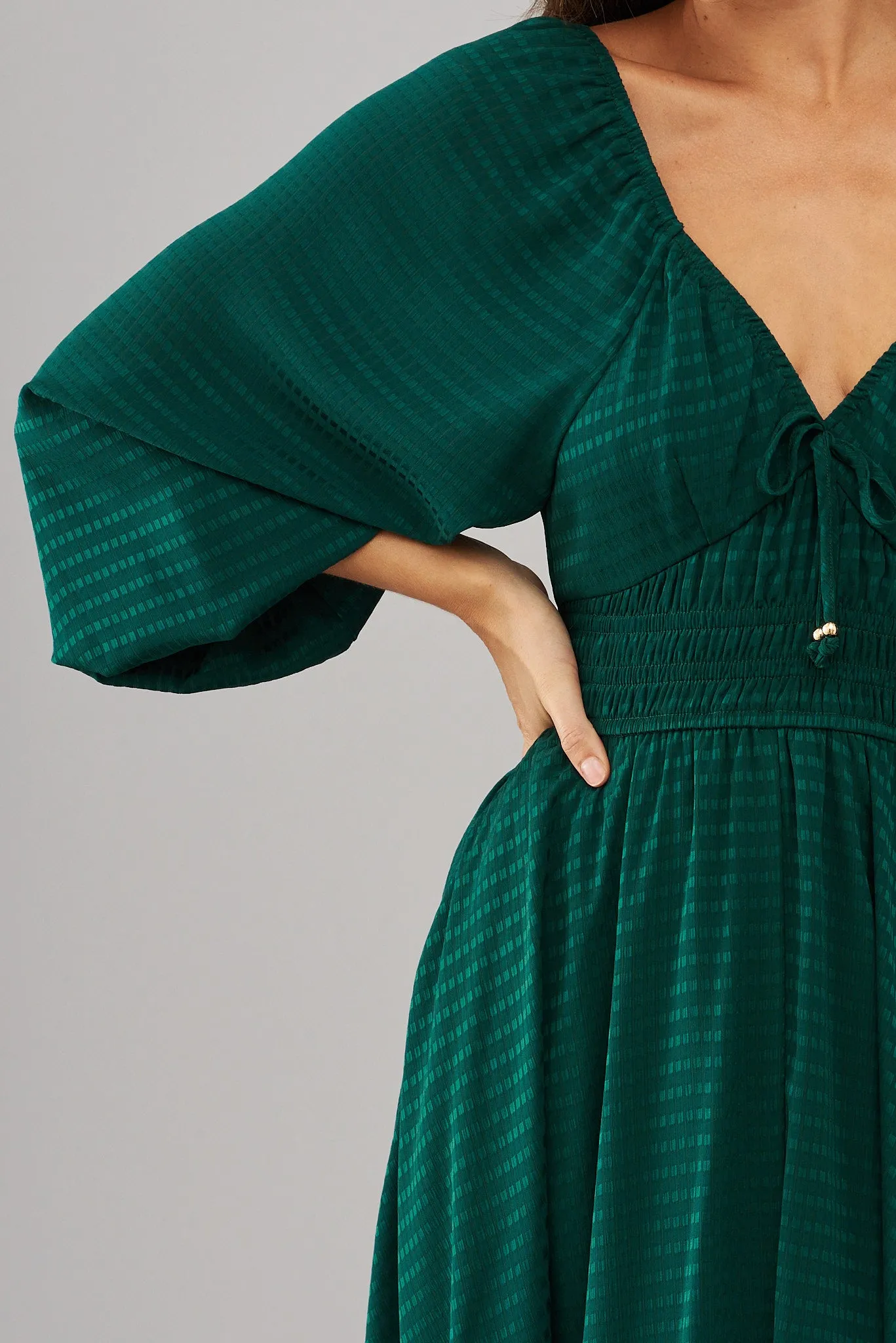 Darling Point Midi Dress In Emerald