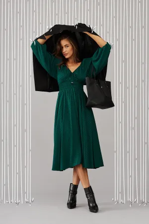 Darling Point Midi Dress In Emerald