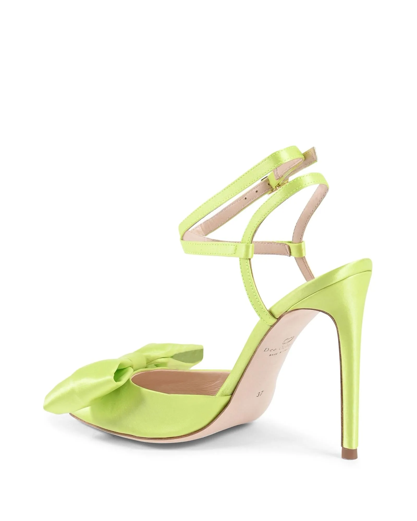 Dazzling Satin Ankle Strap Stilettos - 37 EU