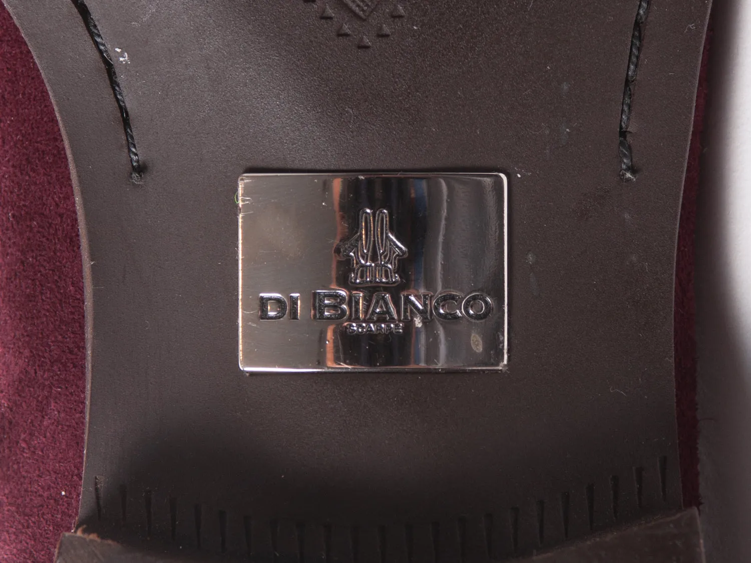 Di Bianco Wine Red Suede Tassel Loafers
