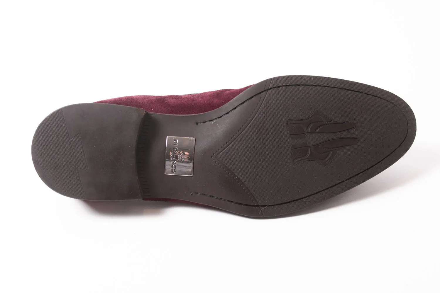 Di Bianco Wine Red Suede Tassel Loafers