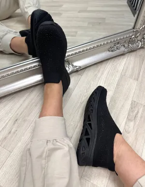 Dina Diamante Sock Trainers Black NO RETURNS ON SALE ITEMS