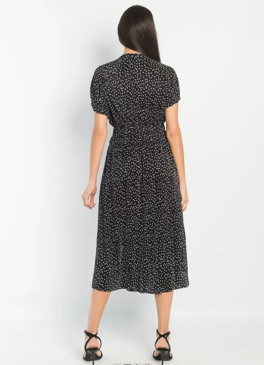 Eliana Polkadot Midi Dress