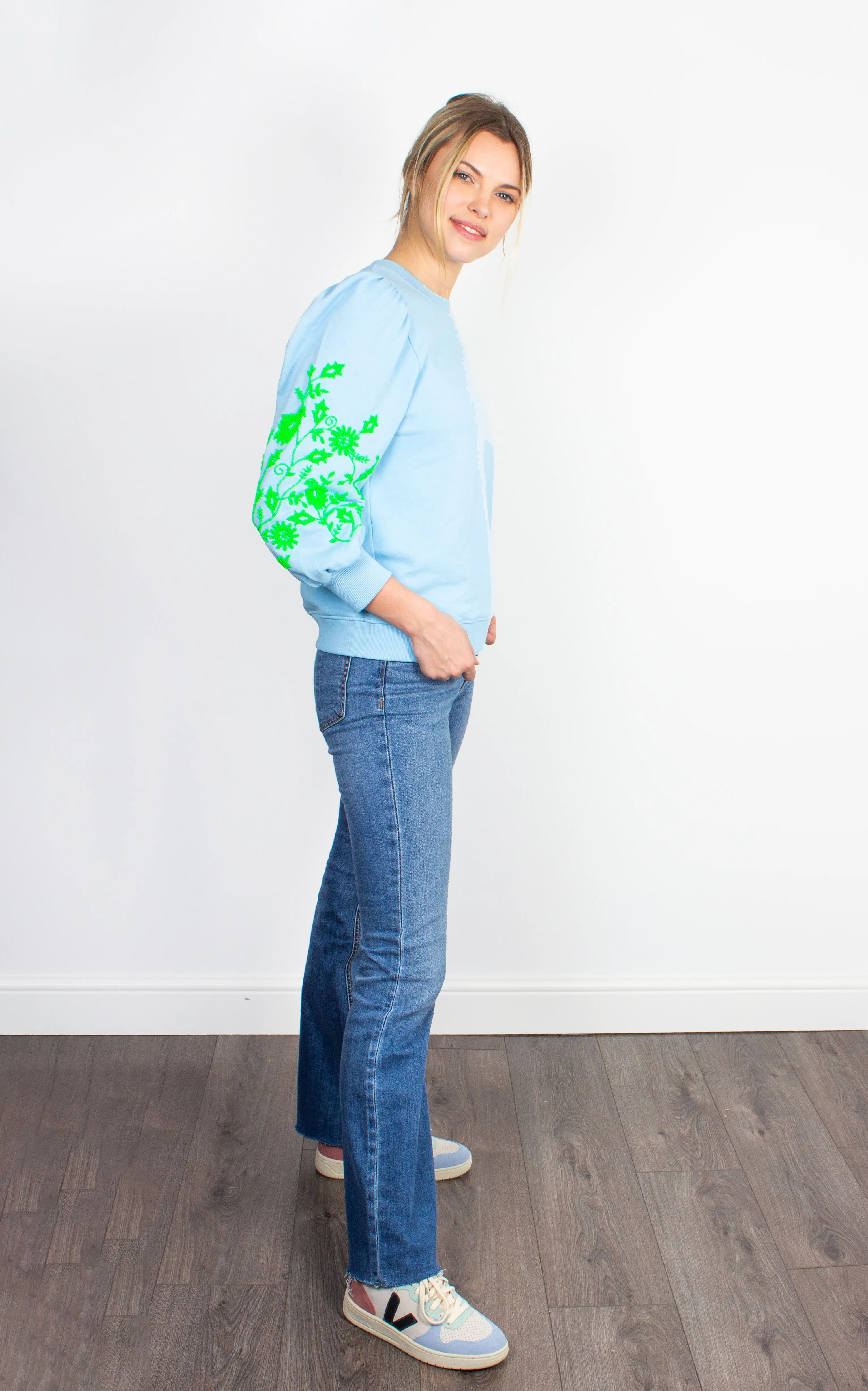 Essentiel Antwerp Bayles embroidered cotton sweatshirt