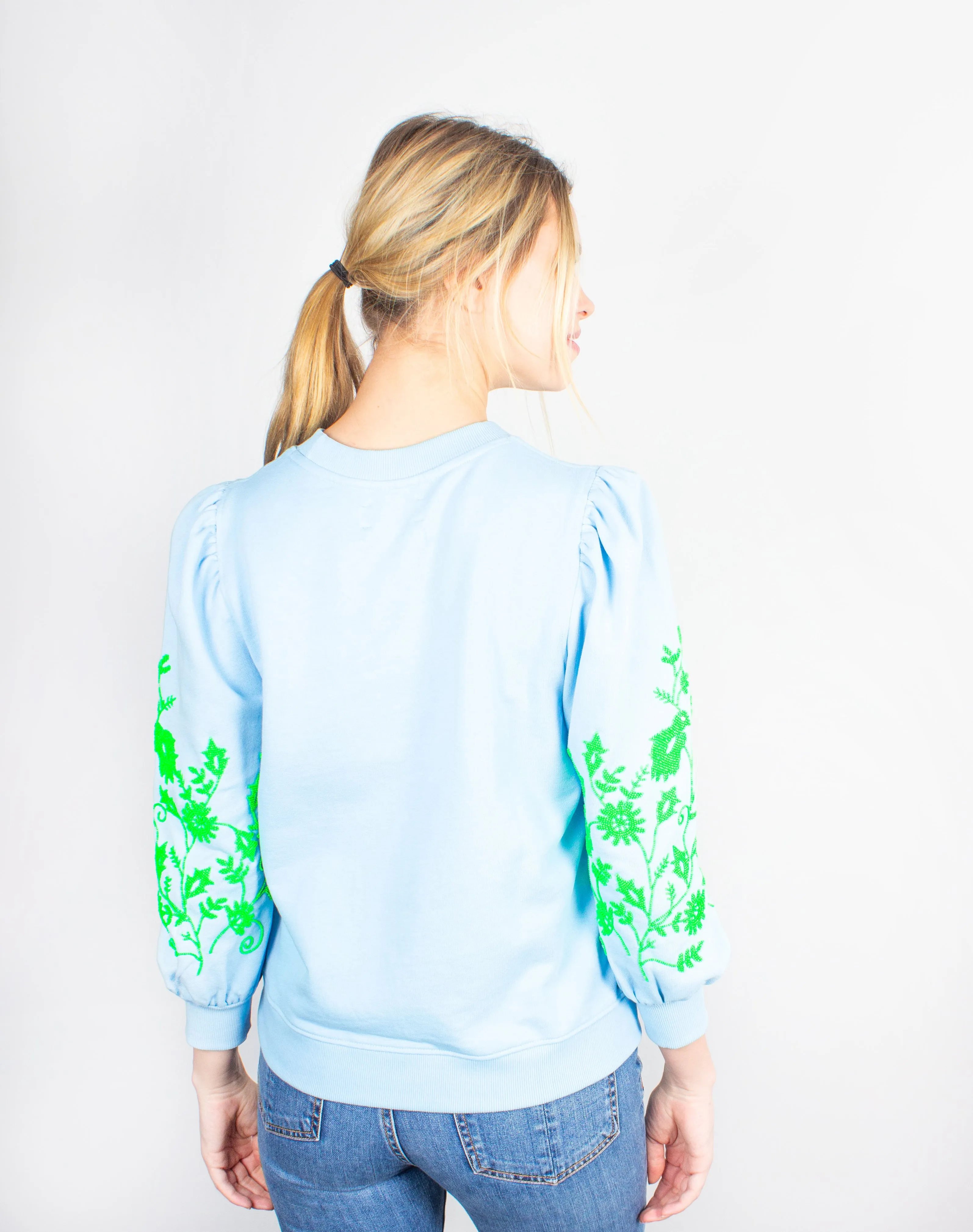 Essentiel Antwerp Bayles embroidered cotton sweatshirt