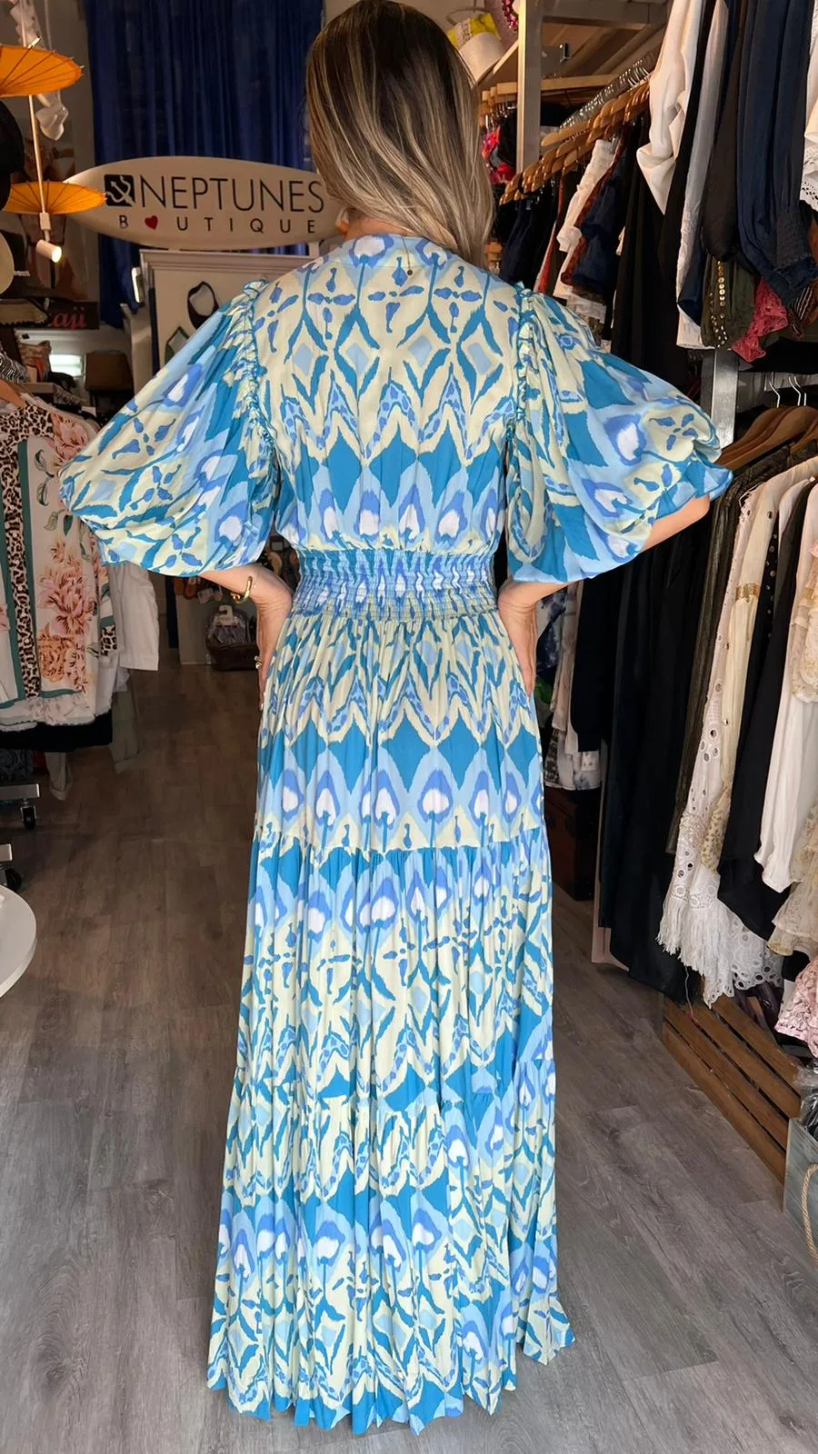 Feather and Find Orelia Dress - Blue Aura