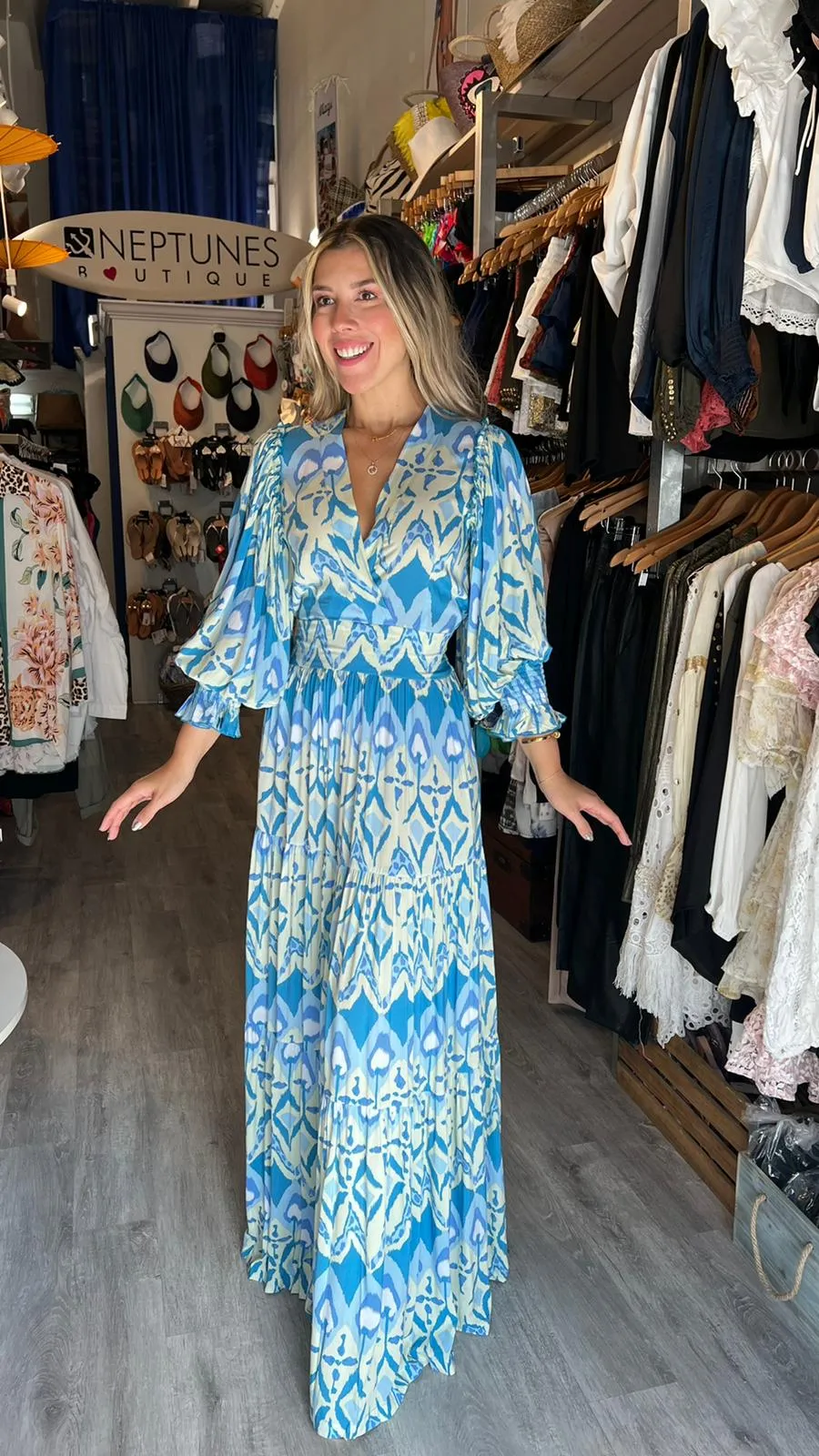 Feather and Find Orelia Dress - Blue Aura