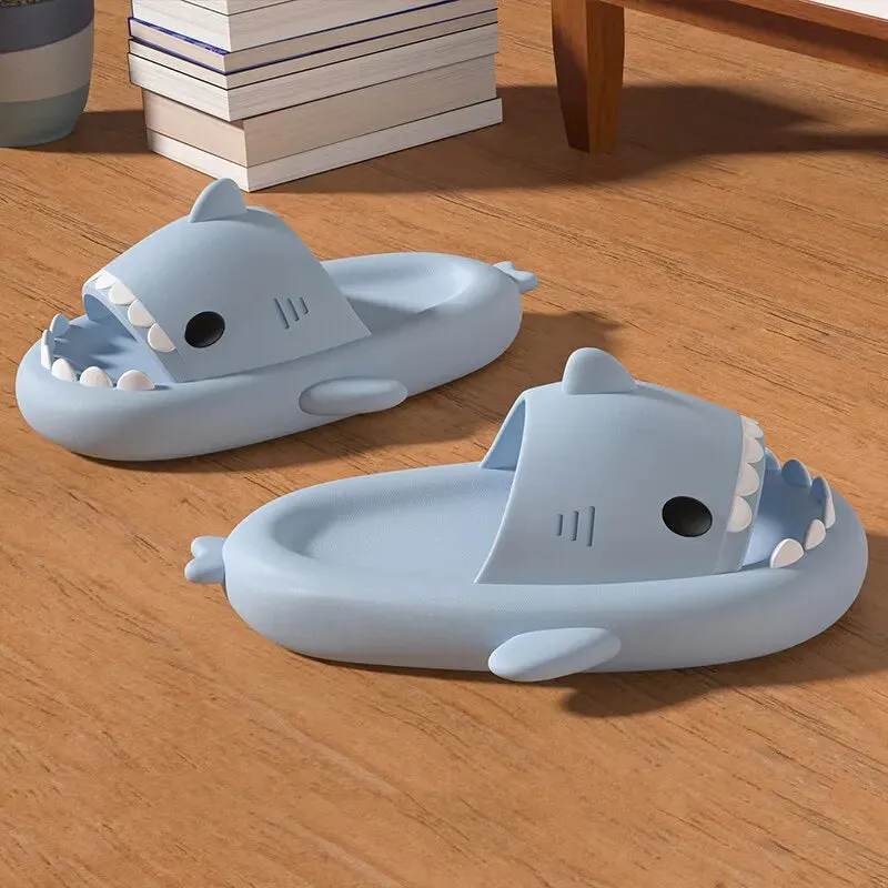 Feslishoet Shark Slippers Soft Beach Cloud Platform Shoes for Women and Men