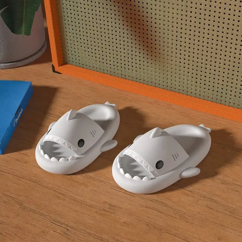 Feslishoet Shark Slippers Soft Beach Cloud Platform Shoes for Women and Men