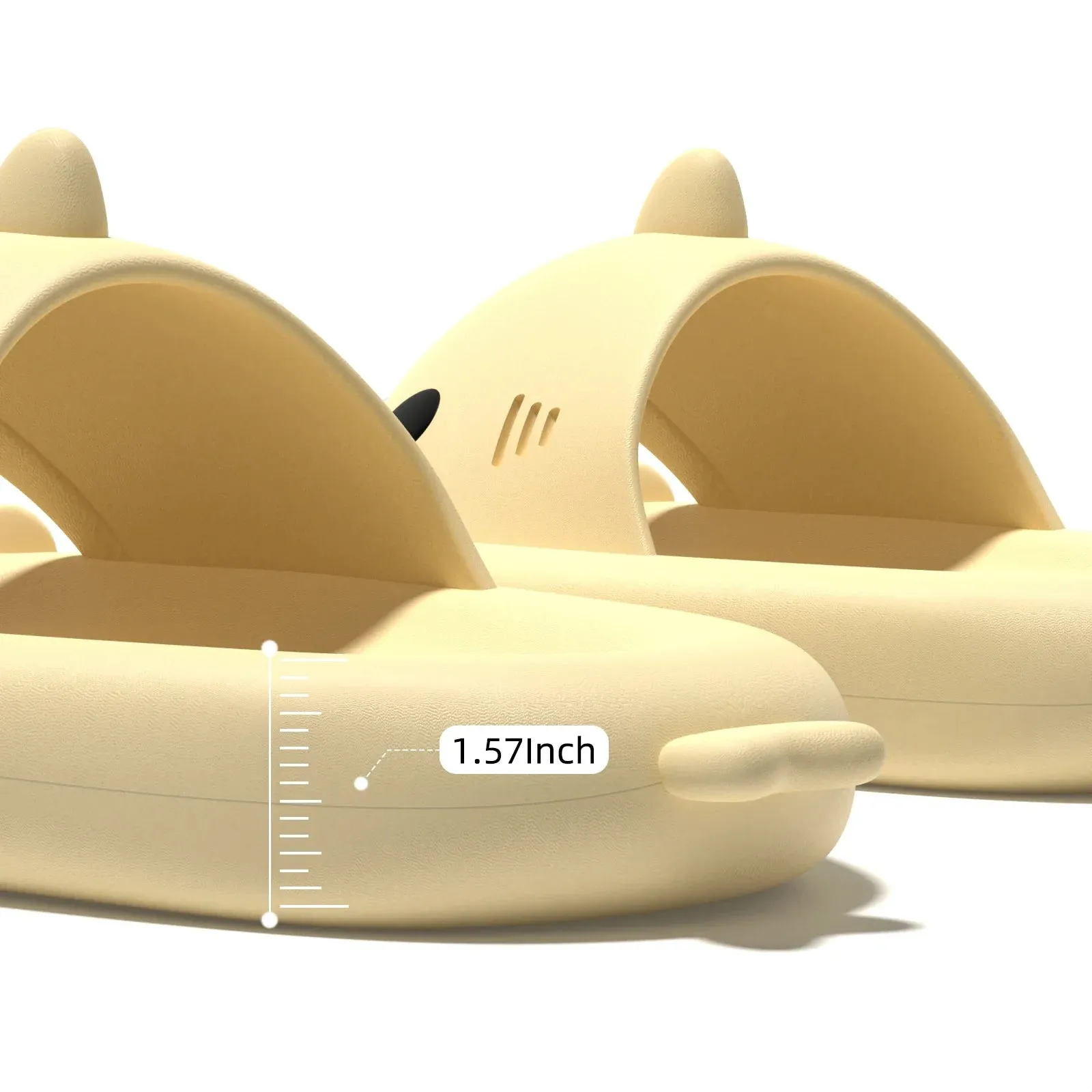 Feslishoet Shark Slippers Soft Beach Cloud Platform Shoes for Women and Men