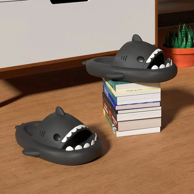 Feslishoet Shark Slippers Soft Beach Cloud Platform Shoes for Women and Men