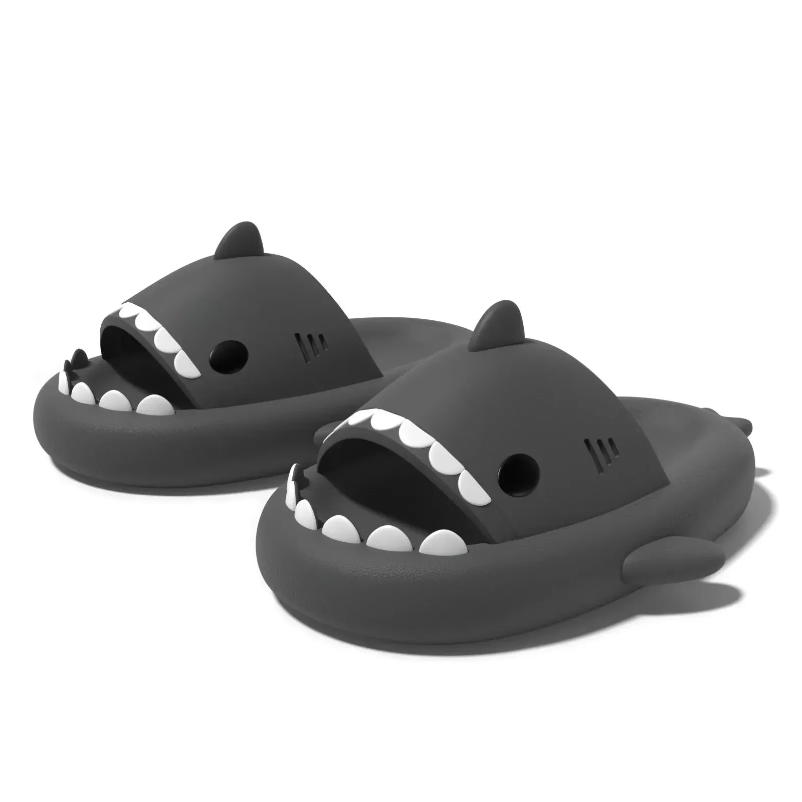 Feslishoet Shark Slippers Soft Beach Cloud Platform Shoes for Women and Men