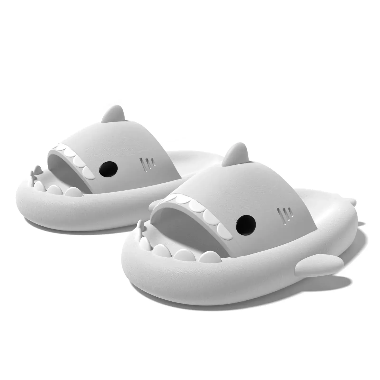 Feslishoet Shark Slippers Soft Beach Cloud Platform Shoes for Women and Men