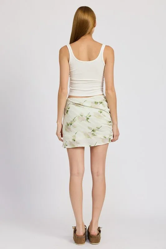 Floral Mini Skirt